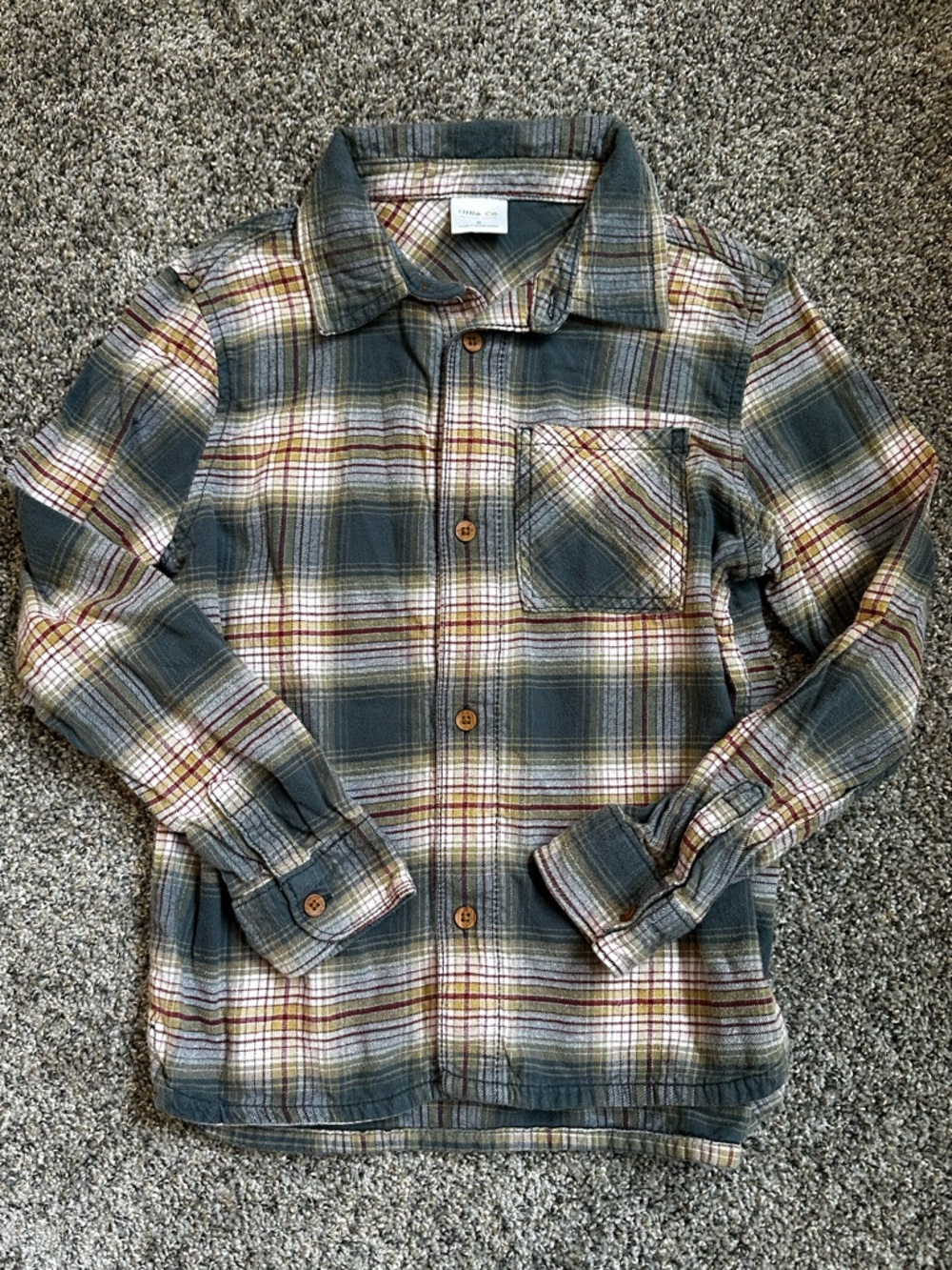 Boys Little Co Long-Sleeve Plaid Button-Up Shirt